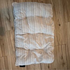 T.J.Maxx Beige and White Striped Dog Bed